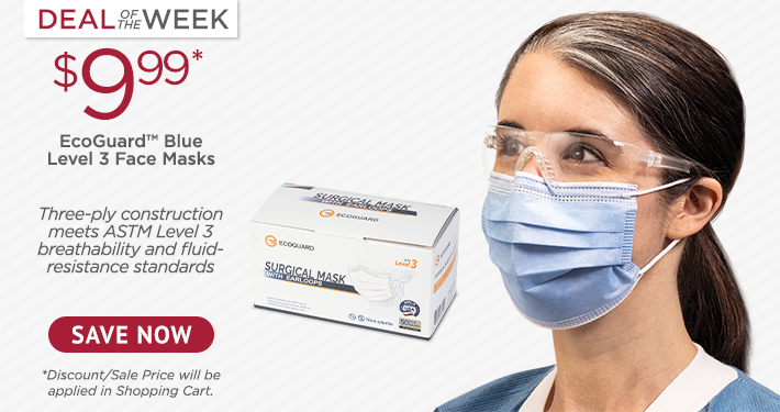Deal of the Week: EcoGuard Blue Level 3 Face Masks