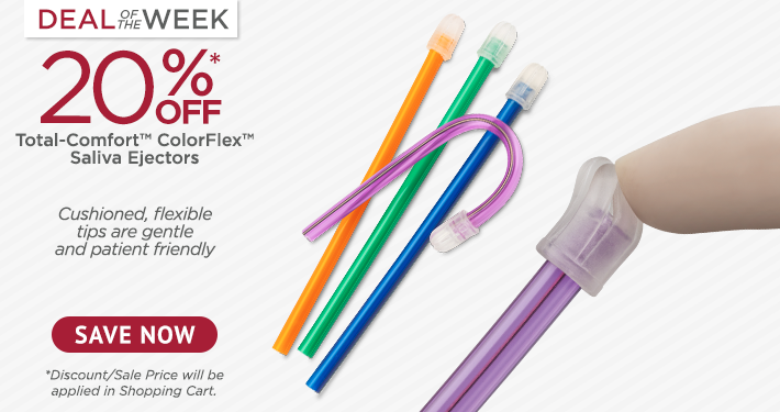 Deal of the Week: Total-Comfort™ ColorFlex™ Saliva Ejectors 100/Pack