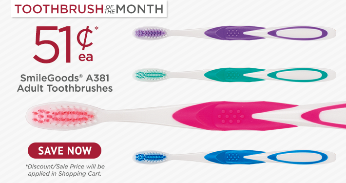 Toothbrush of the Month: SmileGoods® A381 Adult Toothbrushes