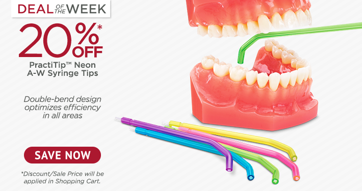 Deal of the Week: PractiTip™ Neon A-W Syringe Tips 250/Pack