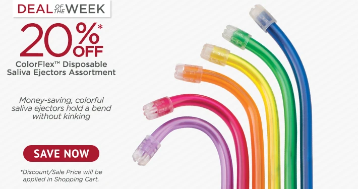 Deal of the Week: ColorFlex™ Disposable Saliva Ejectors Assortment 600/Pack