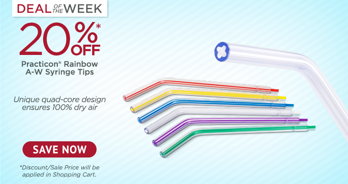 Practicon Rainbow A-W Syringe Tips