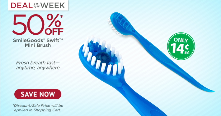 Deal of the Week: SmileGoods® Swift™ Mini Brush 24-Packs 6/Case
