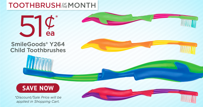 Toothbrush of the Month: SmileGoods® Y264 Child Toothbrushes 72/Box