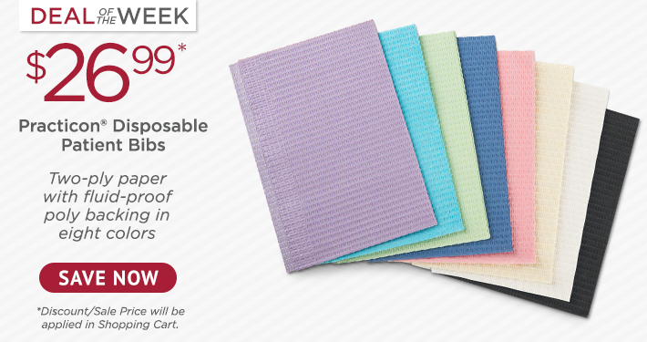 Deal of the Week Practicon® Disposable Patient Bibs 500/Case