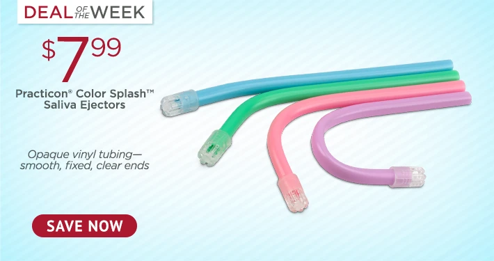Deal of the Week: Practicon Color Splash™ Saliva Ejectors 100/Pack