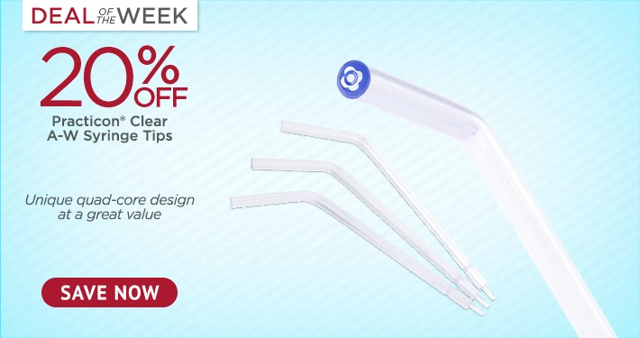 Deal of the Week: Practicon Clear A-W Syringe Tips 250/Pack