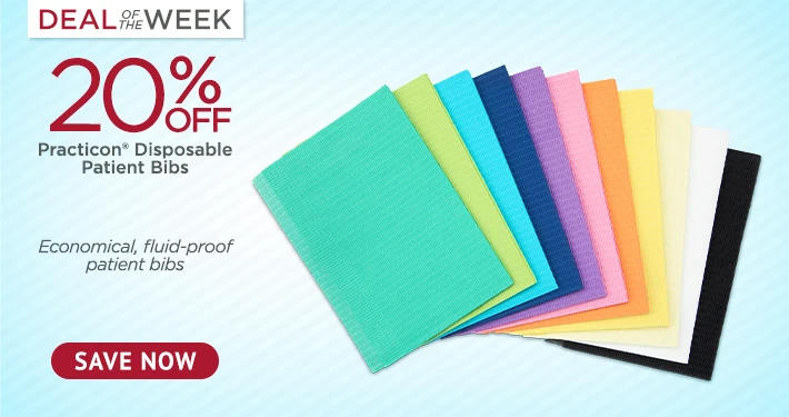Deal of the Week: Practicon® Disposable Patient Bibs 500/Case