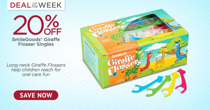 Deal of the Week: SmileGoods® Giraffe Flosser Singles 200/Box