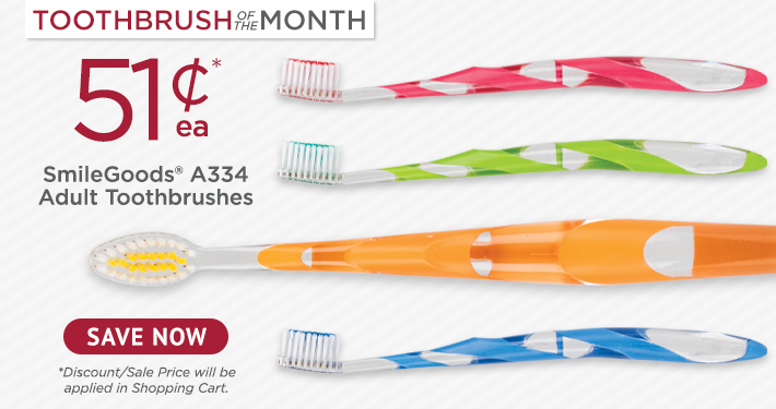 Toothbrush of the Month: SmileGoods® A334 Adult Toothbrushes