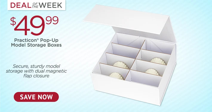 Deal of the Week: Practicon® Pop-Up Model Storage Boxes 24/Pack