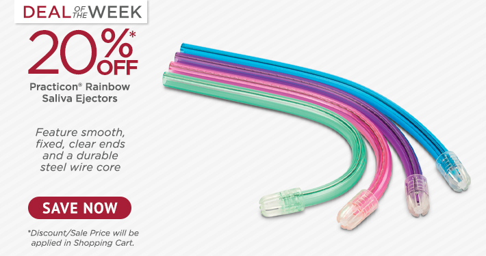 Deal of the Week: Practicon Rainbow Saliva Ejectors 100/Pack