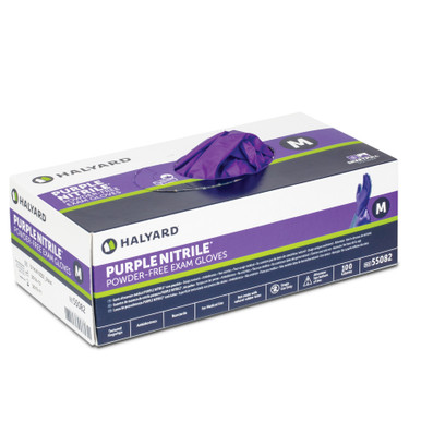 Halyard Purple Powder-Free Nitrile Exam Gloves 100/Box | Practicon Inc