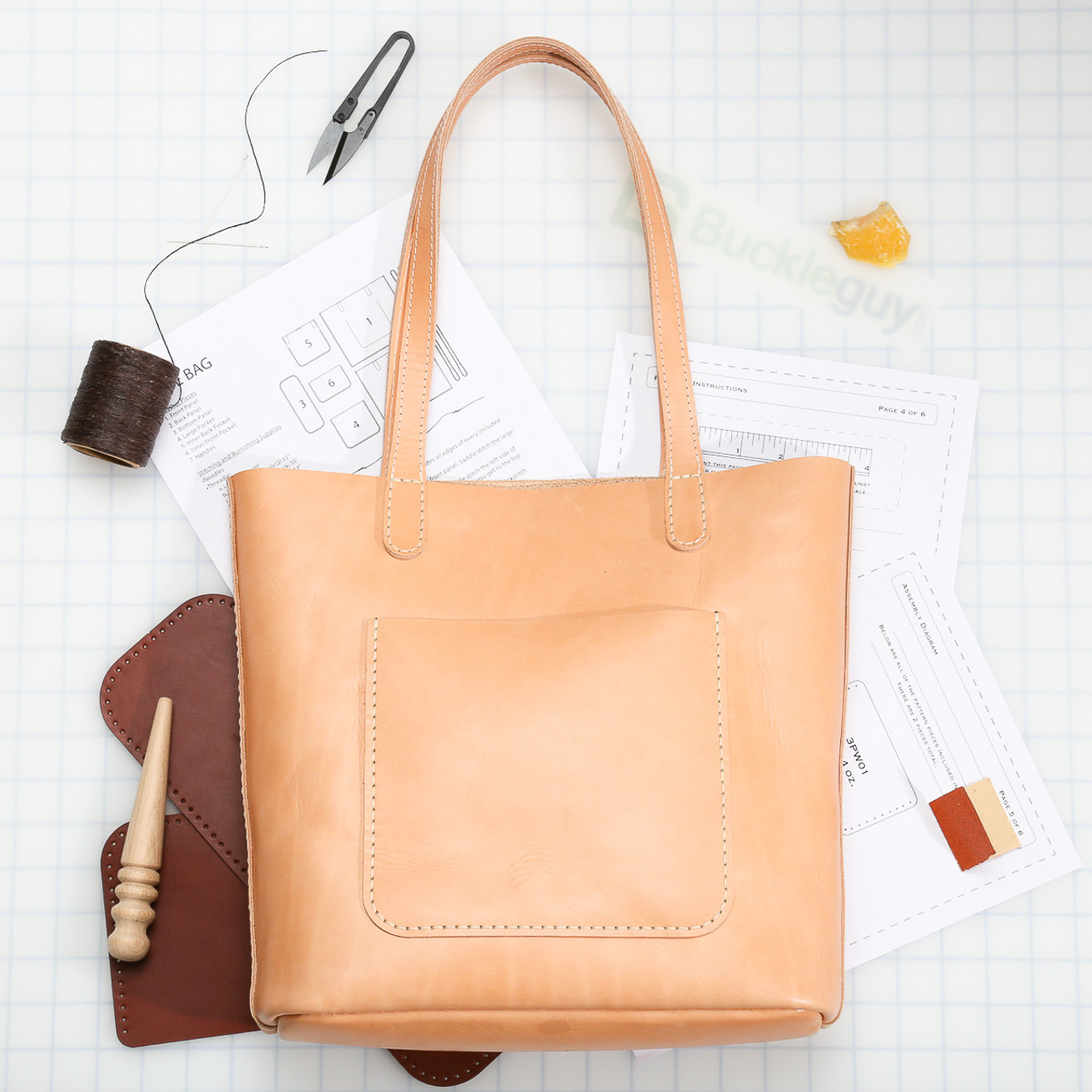 DIY Tote Bag Leather Kit - Saturday Scratch