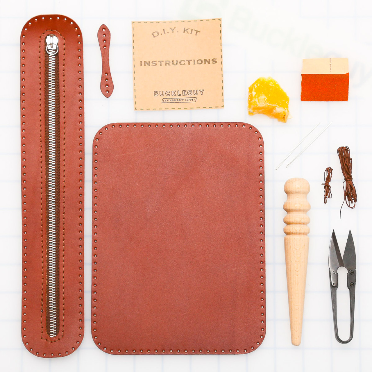 Making a Leather Pencil Case (Quietly) 