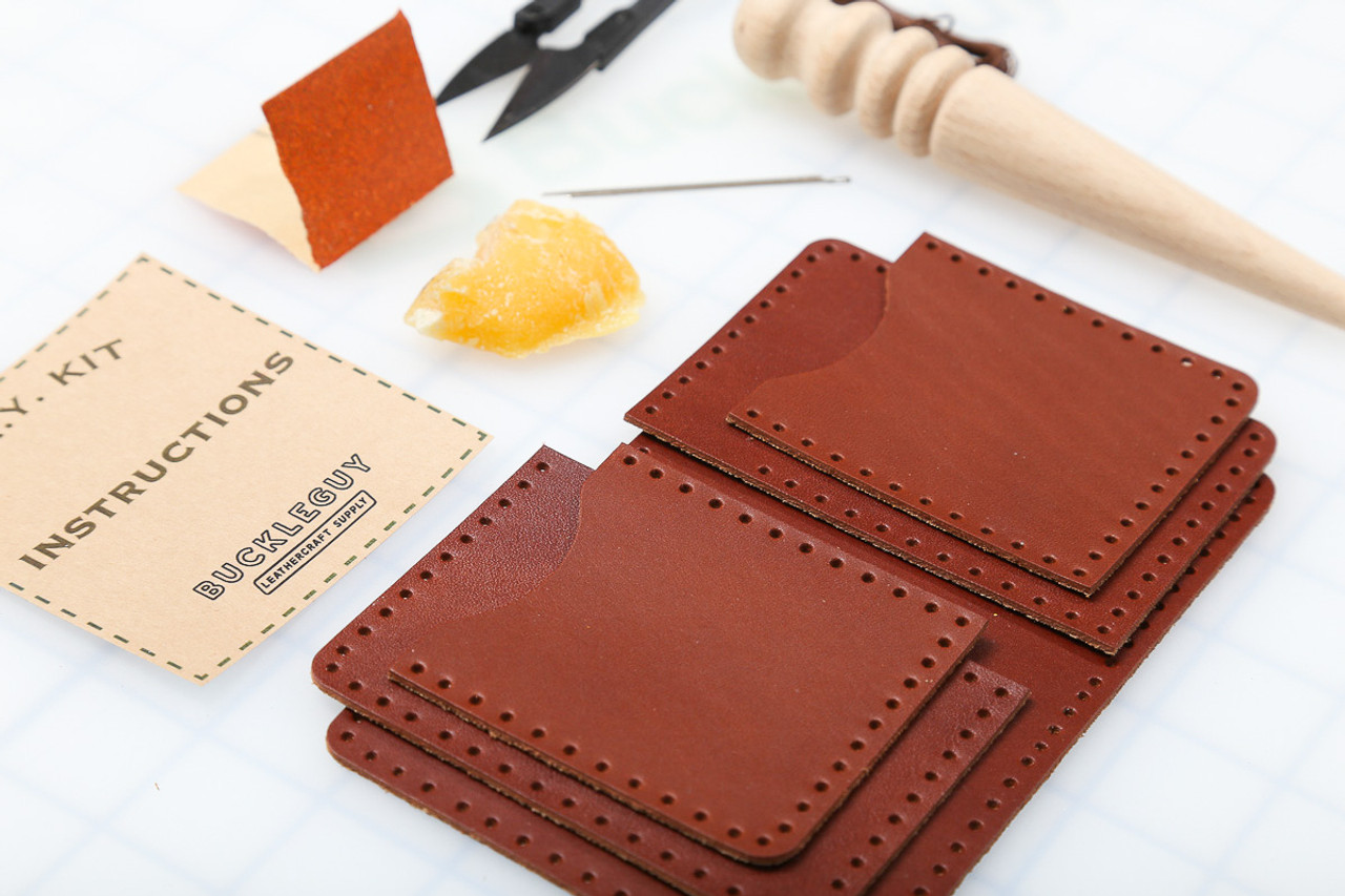 DIY Leather Wallets Kit DIY PinkRed Eco Leather Projects DIY