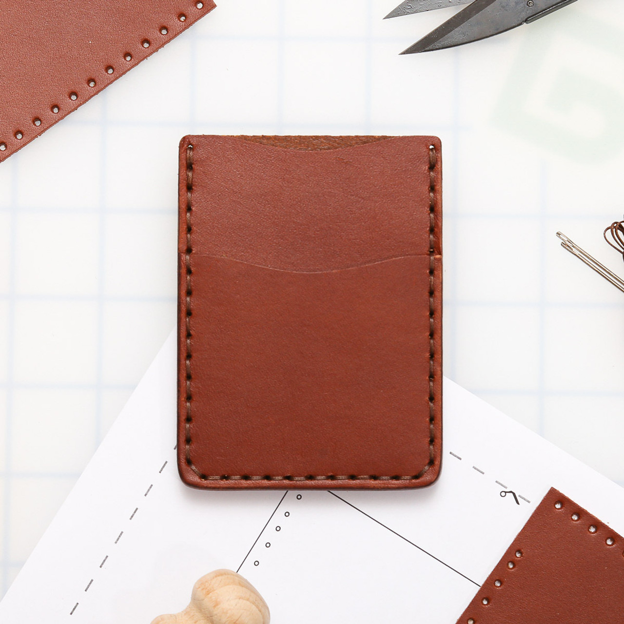 Leather Vertical Cardholder PDF Pattern With Step by Step 