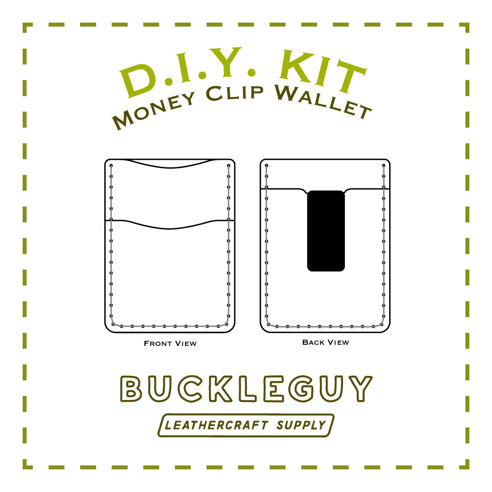 Money Clip Wallet Leather Pattern, PDF Template Saturday Scratch