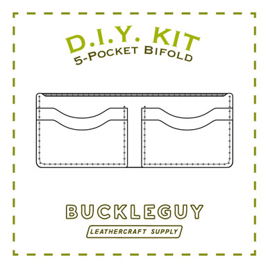 DIY 5-Pocket Bifold Wallet Leather Kit - Saturday Scratch