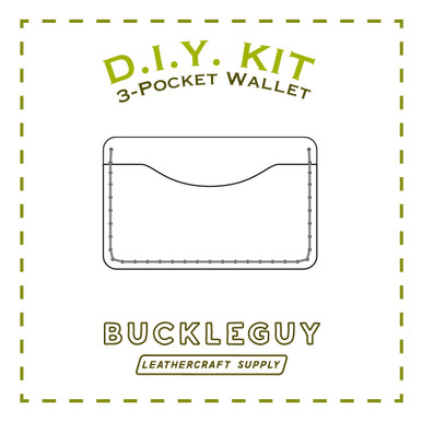 DIY 3-Pocket Wallet Leather Kit - Saturday Scratch