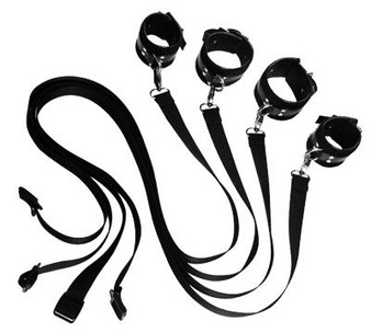 Frisky 8 Piece Bondage Restraint Set Black