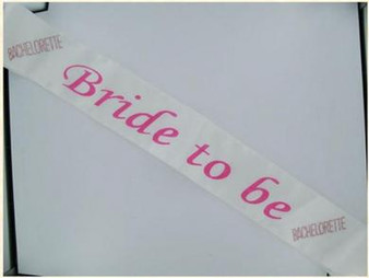 Bride 2B Sash W/Pink Stones