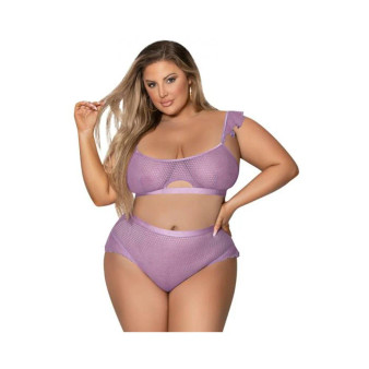 Magic Silk Girl Next Door Bralette & Panty Lilac Queen Size