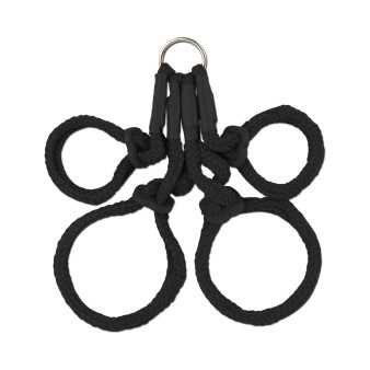 Fetish Fantasy Japanese Silk Rope Hogtie Black - 603912327892