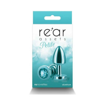 Rear Assets Petite Metal Anal Plug Teal