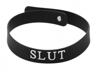 Slut Silicone Collar Black O/S - 848518013347