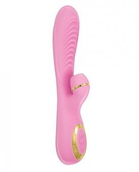 Vibes Of New York Ribbed Suction Massager Pink