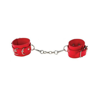 Ouch Leather Cuffs Red - 8714273309402