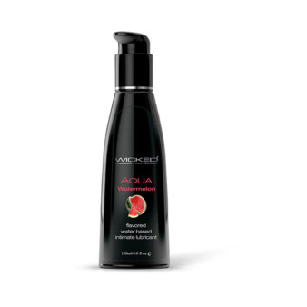 Wicked Aqua Flavored Lubricant Watermelon 4oz - 713079904246