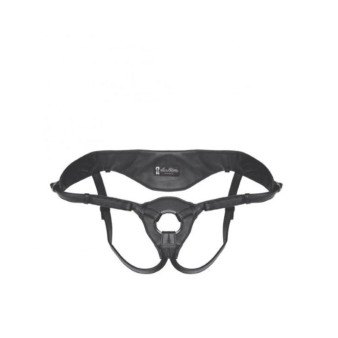 Lux Fetish Patent Leather Strap On Harness Black O/S - 4890808062098