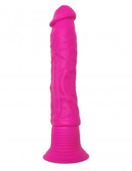 Neon Luv Touch Wall Banger Pink Vibrating Dildo