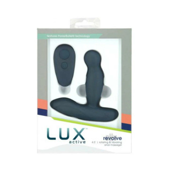 Lux Active Revolve 4.5 In. Rotating And Vibrating Silicone Massager Black
