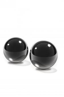 Fetish Fantasy Medium Black Glass Ben Wa Balls