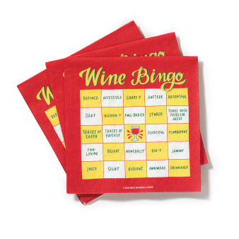 Wine Bingo Napkins Wine Bingo Napkins