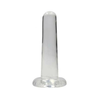 Realrock Crystal Clear Non-realistic Dildo With Suction Cup 5.3 In. Translucent