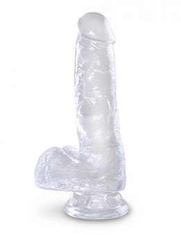 King Cock Clear 6 inches Cock with Balls