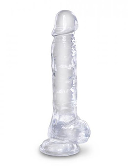 King Cock Clear 8 Inches Cock with Balls