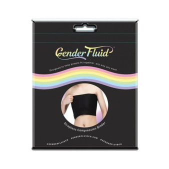 Gender Fluid Strapless Chest Compression Binder - M Black Gender Fluid Strapless Chest Compression Binder - M Black