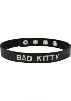 Wordband Collar Bad - Kitty - Black - 669729701096