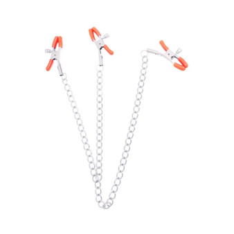 Triple Your Pleasure  Nipple & Clitoral Clamps & Chain