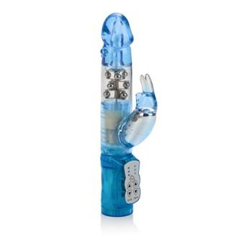 Waterproof Jack Rabbit Vibrator - Blue
