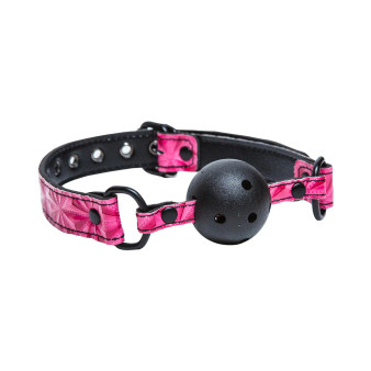 Sinful Adjustable Vinyl Ball Gag - Pink