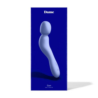 Dame Com Rechargeable Silicone Wand Vibrator Periwinkle