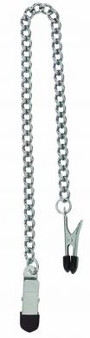 Endurance Broad Tip Nipple Clamps With Link Chain Silver