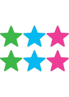 Peekaboos Pasties Neon Star 3 Pack Assorted Colors