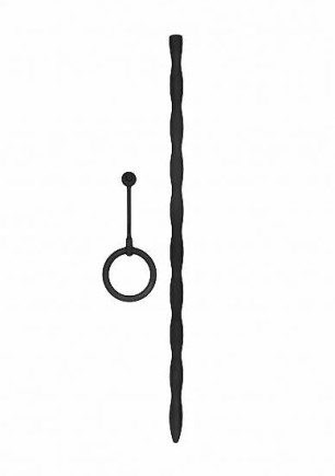 Silicone Plug & Cock Ring Set - Urethral Sounding - Black Silicone Plug & Cock Ring Set - Urethral Sounding - Black